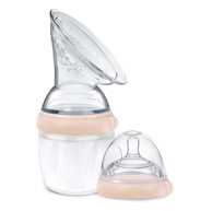 HAAKAA Ručna izdajalica silikonski set s bocom od 160 ml peach