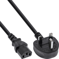 INLINE Kabel za napajanje 16655E, BS1363-C13, 5 m, crna