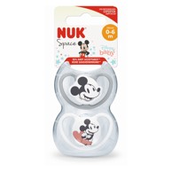 NUK Duda varalica Space Mickey, silikon, vel. 1 (0-6 mj), 2 kom