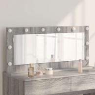 Ogledalo s LED svjetlima 100x45x18 cm, siva sonoma
