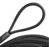 DQ-PP čelično uže u PVC oplati s ušicama, 2,5/5 mm, 8,5 m, crno