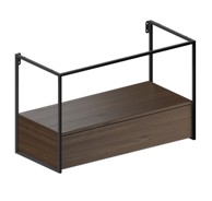 GSI Konstrukcija za umivaonik Pura, 102.6 x 46 cm, mat crna i orah