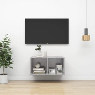 Zidni TV ormarić, boja betona, 37 x 37 x 72 cm, konstruirano drvo