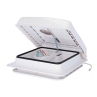 NORTHIX krovni prozor za kamper 280 x 280 mm bez trajne ventilacije, bijeli s ventilatorom