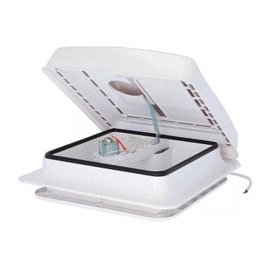 NORTHIX krovni prozor za kamper 280 x 280 mm bez trajne ventilacije, bijeli s ventilatorom