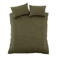 PINEAPPLE ELEPHANT Posteljina Tamba Stripe 230x220 cm za bračni/produženi krevet kaki zelena