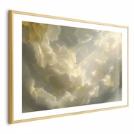 Plakat Fascinantna igra boja na oblacima, 60x40 cm, zlatni okvir s margom