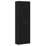 Uredski ormar, 60x32x190 cm, od konstruiranog drva, crni hrast