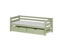 Drveni dječji krevet Ergo s ladicom, 180 x 80 cm, olive