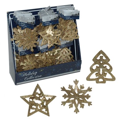 Metalni ukras za bor, zlatni  