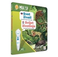 KUKU Dječja knjiga Interaktivna knjiga Svijet životinja, bez olovke