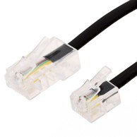 HELOS Priključni kabel RJ45–RJ11 (8P4C–6P4C), 3 m, crni
