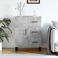 Komoda od konstruiranog drva, 69,5 x 34 x 90 cm, beton siva