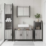 Set kupaonskih ormarića 3 kom. 40 x 36 x 99,5 cm, siva sonoma