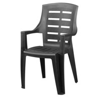 IPAE PROGARDEN Plastična stolica Talia 60x62x89 antracit