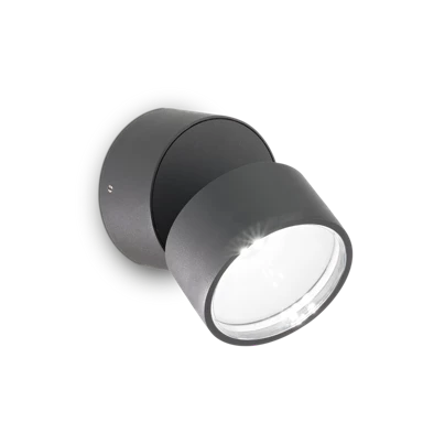 Zidna svjetiljka Omega led, AP, okrugla, 4000 K, IP54, ID285467, antracit
