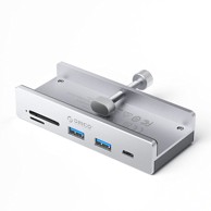 ORICO USB-C Hub MH5PC, USB-C/USB-A, SD, microSD, sa stezaljkom, srebrni