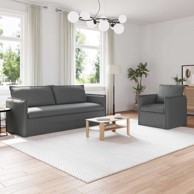 Sofa 180 cm 2 komada metal, tamnosiva