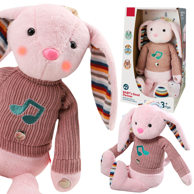 WOOPIE plišani zeko s zvukom i svjetlom, rozi