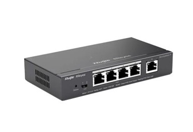 REYEE Switch RG-ES205GC-P, crni, 10/100/1000 Mbps, 4xPoE, 5-port