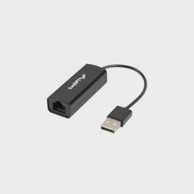 LANBERG Adapter NC-0100-01 USB-A RJ-45, crna
