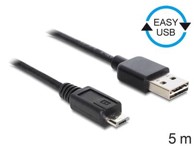 DELOCK Kabel, USB-A 2.0 (M) na micro USB-B (M), EASY USB, 5m