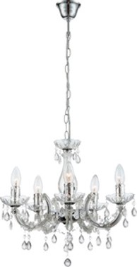 Viseći luster Cuimbra I (Ø44 cm), 5xE14, IP20, siva