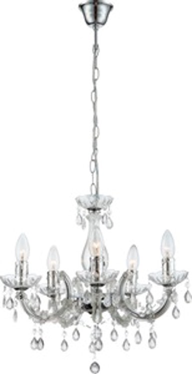 Viseći luster Cuimbra I (Ø44 cm), 5xE14, IP20, siva