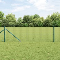 Euro ograda s 7 čepovima 0. 6x10 m, čelik, zelena 
