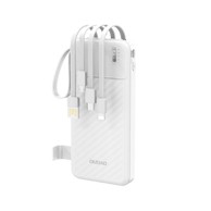 DUDAO Powerbank s ugrađenim kabelima K11, 10. 000 mAh, bijela
