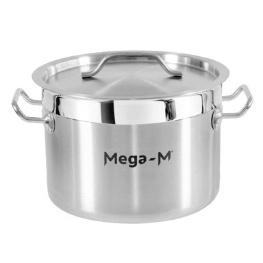 Srednji lonac za catering s poklopcem Mega-M PRO 9 l Ø25 x 18 cm