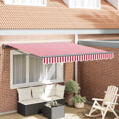 Skrovita tenda 300x250 cm, crvena i bijela pruga