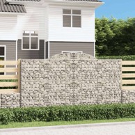 Lučne gabionske košare 2 kom 300 x 30 x 160/180 cm, pocinčano željezo