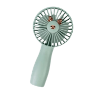 LUNIKS Prijenosni stolni USB ventilator s lampom, zeleni