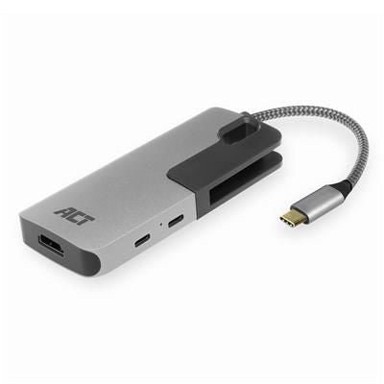 ACT USB-C adapter AC7021, HDMI 4K, 2x USB-A, 2x USB-C, čitač kartica