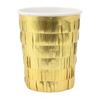 MERI MERI Papirnate jednokratne čaše GOLD FRINGE PARTY, set, 8 kom