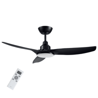 LIFE Stropni ventilator Apeliotes Night s LED rasvjetom, 132 cm, DC motor, crni