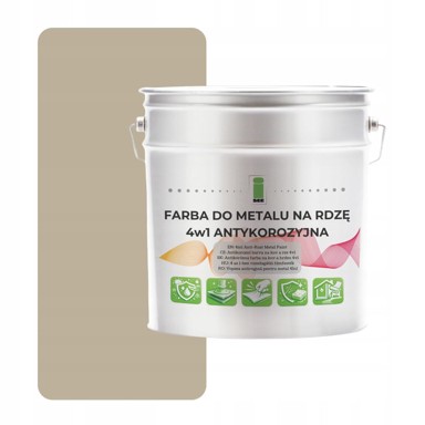 Boja za metal protiv hrđe 4 u 1 sivo bež RAL 7032 pocinčana 2,5 l polumat