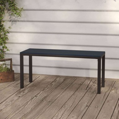 Vrtna klupa, 110 cm, od čelika i WPC-a, crna