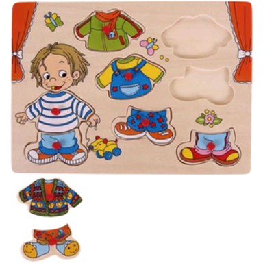 WOODYLAND Drvene puzzle, odjeća Sebastian