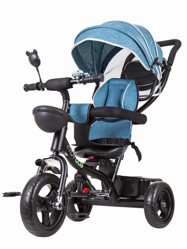 ECOTOYS Tricikl 2u1 tirkizni