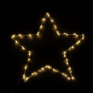 LED lampice zvijezda, 60 LED, 30 cm, topla bijela, IP44