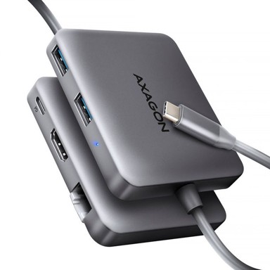 AXAGON USB hub HMC-5HL 2x USB-A, HDMI, LAN, USB 3.2 Gen 1 hub, PD 100W HMC-5HL