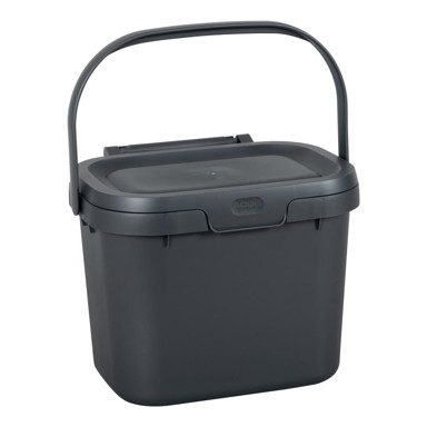 ADDIS Kuhinjska kanta s poklopcem, višenamjenska, 24,5 × 18,5 × 19 cm, plastika, tamno siva