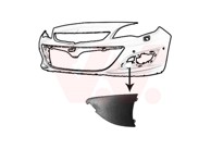 VAN WEZEL Maska branika Opel Astra J 13-, prednja lijeva, ispod maglenke