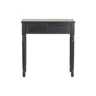 WOOOD Crni toaletni stolić od borovine Romy