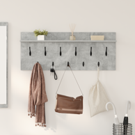 Vješalica za kapute na zidu, 100x40x12 cm, beton siva
