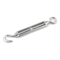 Zatezač užeta s kukom i ušicom M8, inox