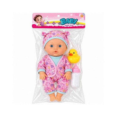Lutka beba na baterije Baby Sweet Love s bočicom i patkicom, 34 cm, model 02