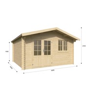 Drvena vrtna kućica Ines 34